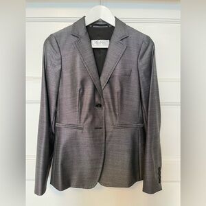 Max Mara-wool & Silk Blend Tailored Blazer - Gray - Italian